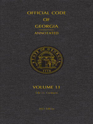 cover image of Official Code of Georgia Annotated